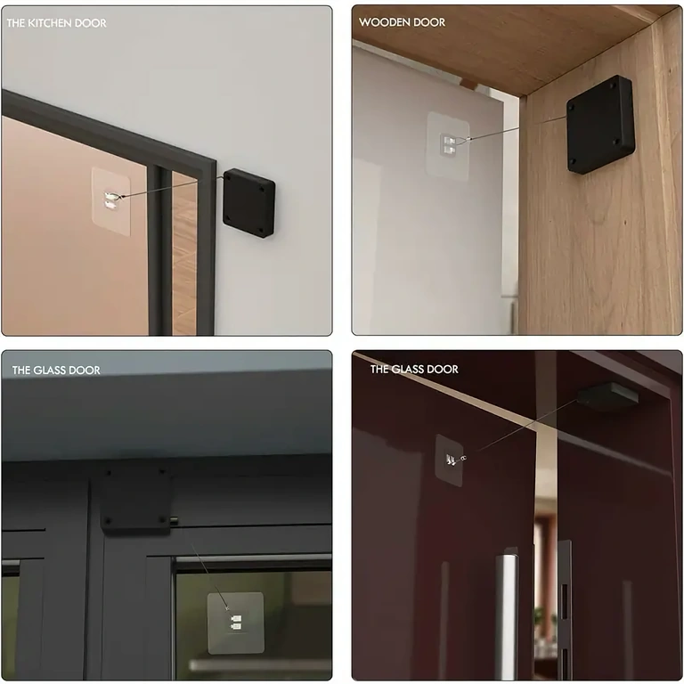 Automatic closing solution for doors in shops, restaurants, hotels