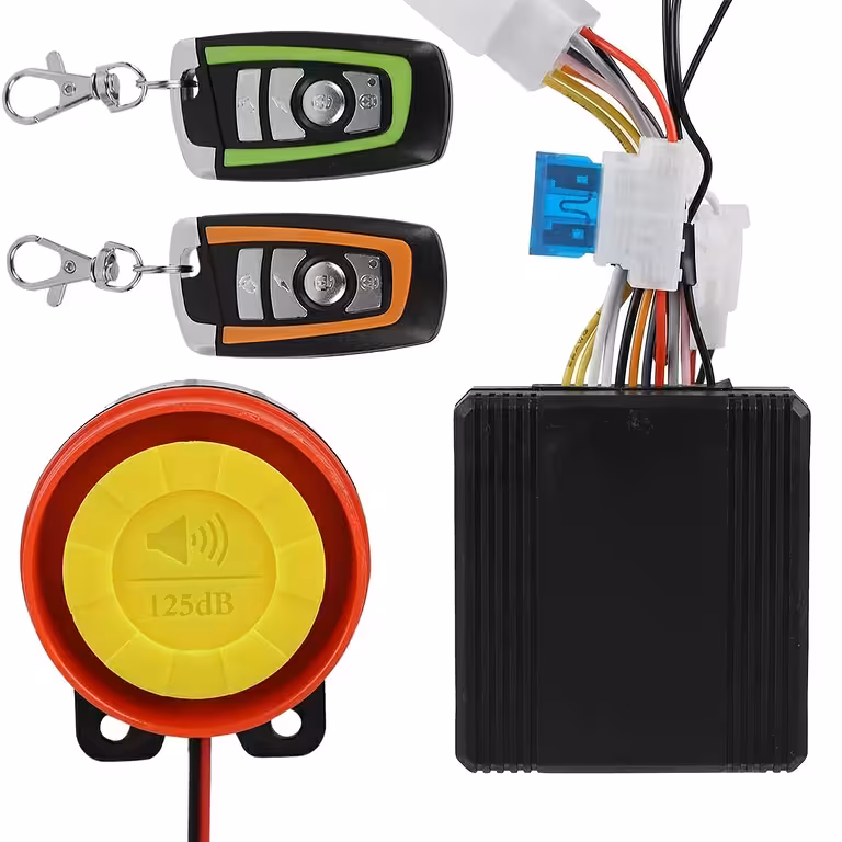 Motorcycle / Scooter / ATV Anti-Theft Alarm System – 125 dB, 2 Remotes, Engine Control