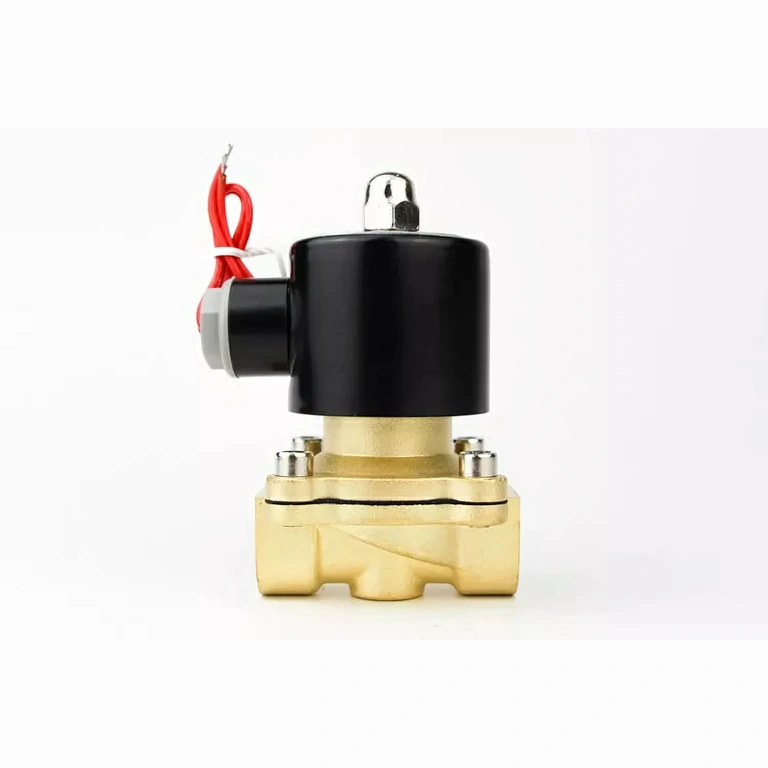 Standard 1/2 inch threaded solenoid valve, opens on power, closes automatically