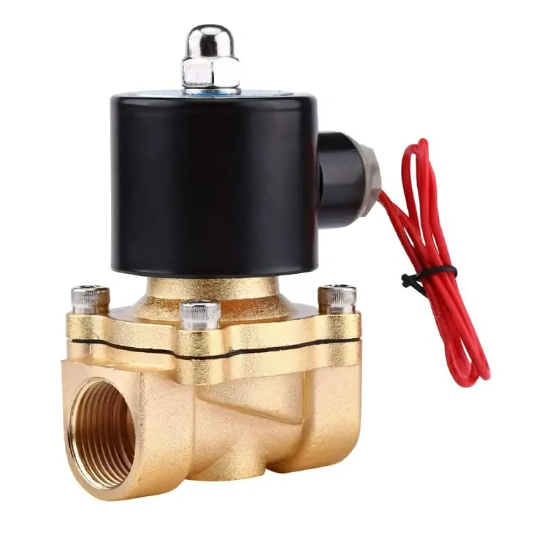 Brass electromagnetic valve, 3/4 inch thread, for water