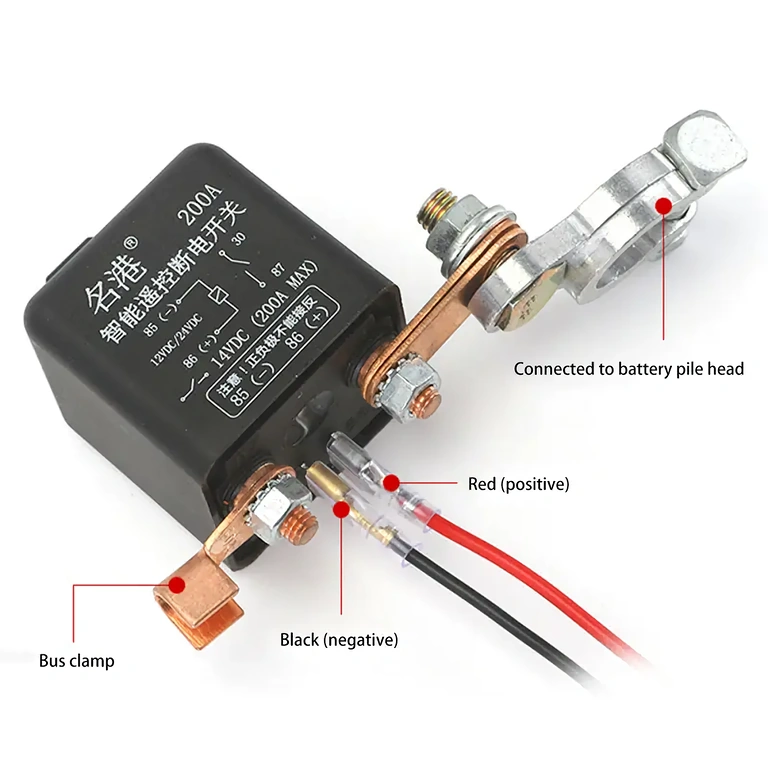 Automatic disconnect relay for 12V car battery