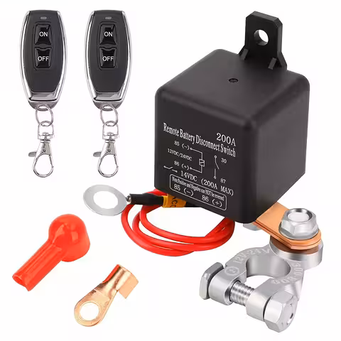 12V Car Battery Master Switch with Remote – Remote Control and 200A Battery Protection