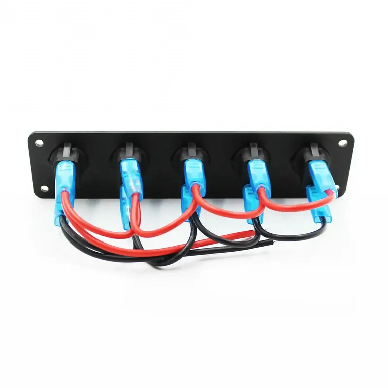 Rear connection detail Electrical connectors on back of panel