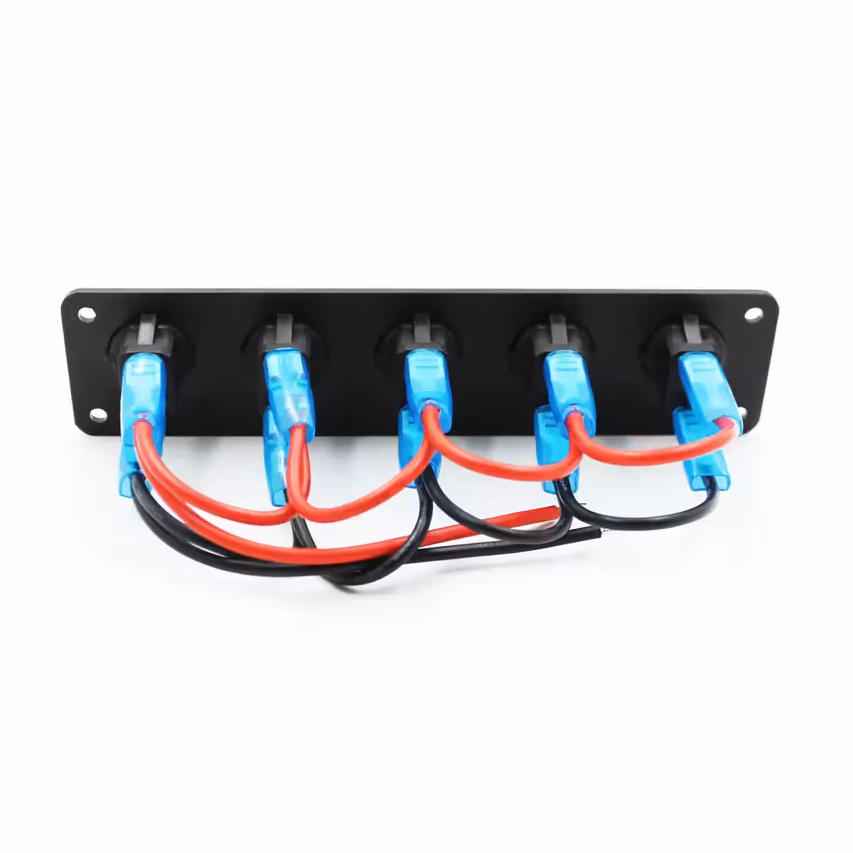 Electrical connectors on back of panel