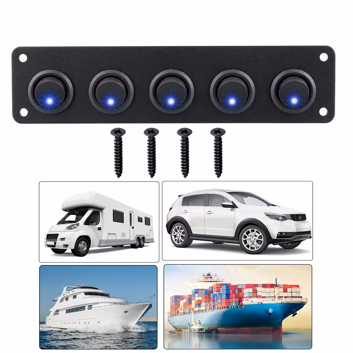 Example of panel installation in car dashboard