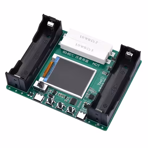 18650 Battery Tester with Color Display, Automatic Charge/Discharge – USB Type-C