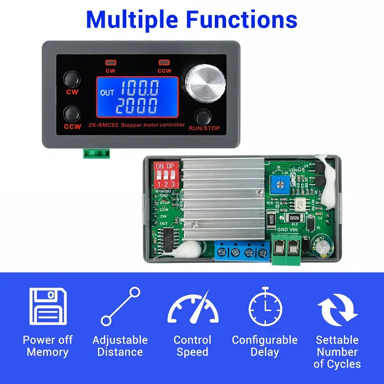 Compact stepper motor driver unit Compact module with integrated driver for stepper motors