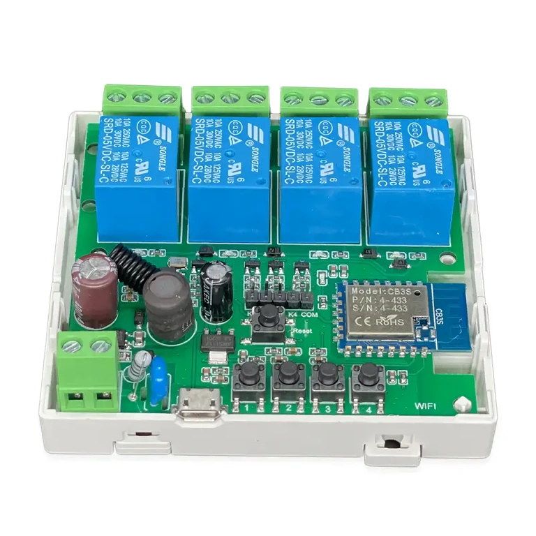 Tuya WiFi relay with RF 433MHz support Wireless relay module compatible with RF 433MHz, remote app control