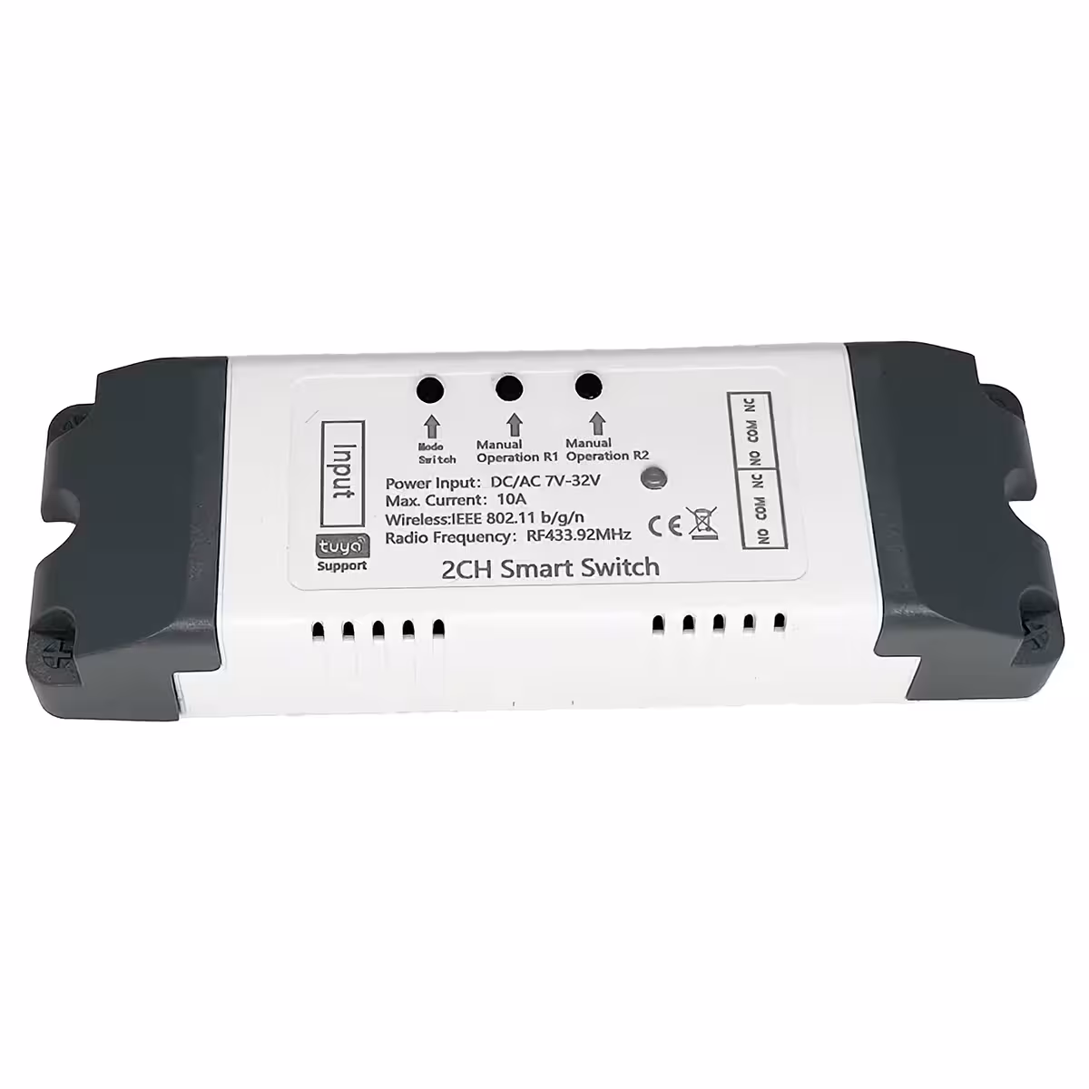 Electrical diagram for 2-channel wireless relay module