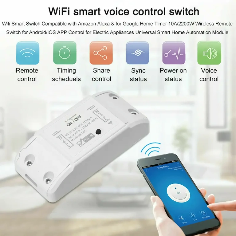 Relay module for smart home WiFi relay module for smart home, smart control
