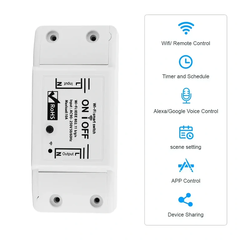 WiFi relay for home automation Relay for smart home automation, direct WiFi connection