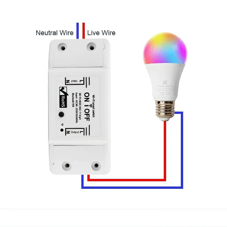 Electrical wiring diagram for smart relay Wiring diagram and instructions for 1-channel smart relay