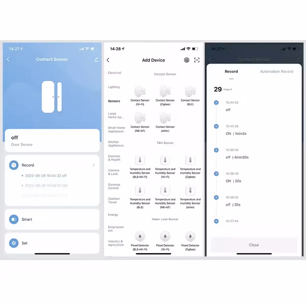 Contact sensor configurable in Tuya app without additional hub
