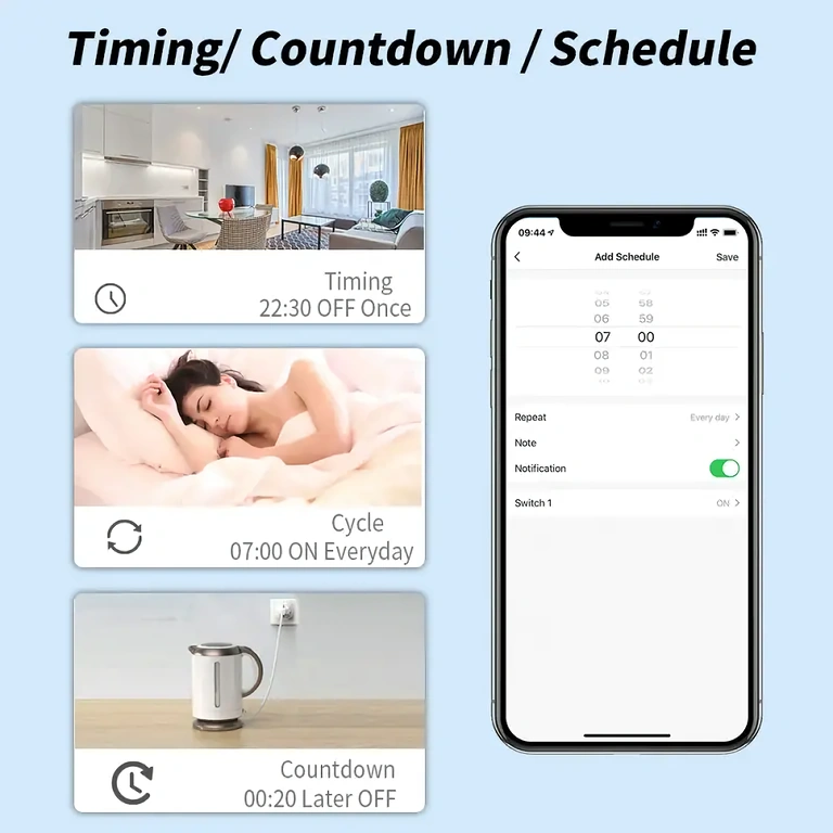 Smart plug with programmable function for automated control