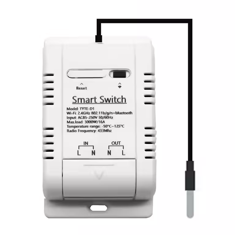 Smart WiFi Thermostat with DS18B20 Temperature Sensor – Automatic Control Tuya Smart 220V 16A