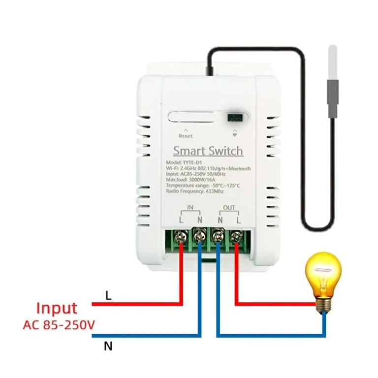 WiFi thermostat wiring diagram Wiring diagram for wireless thermostat with temperature sensor