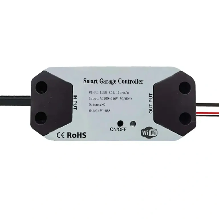 Garage door opening via smartphone WiFi module for controlling garage door via Android or iOS app
