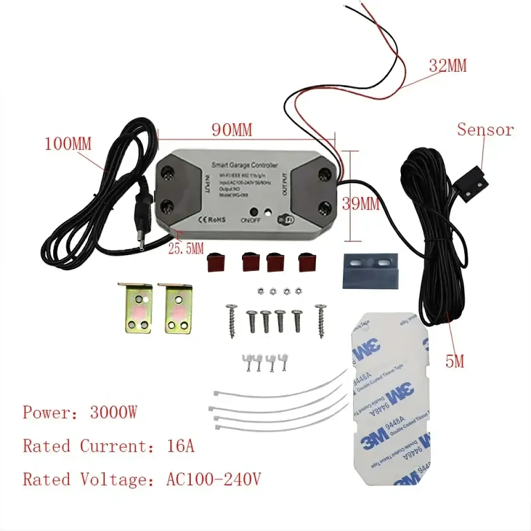 WiFi controller for sliding gate Tuya-compatible module for sliding gate with programming and smart notifications