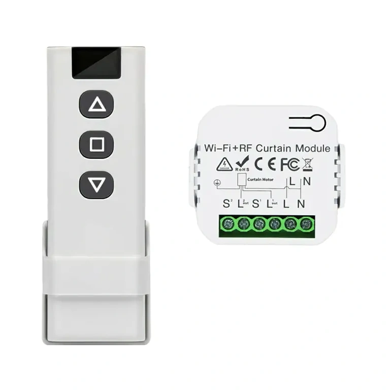 Front view of Tuya wireless switch module for smart control