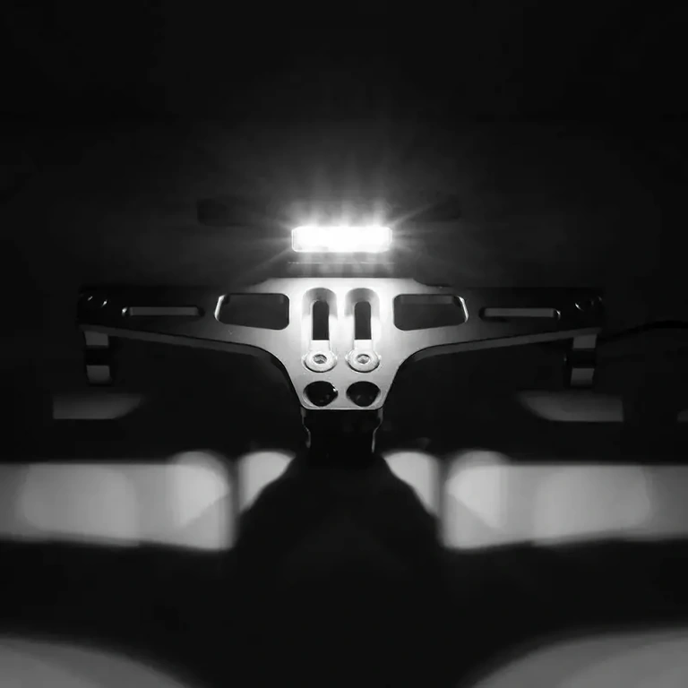 Black motorcycle plate holder, modern design