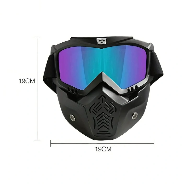 Protective goggles for ATV and downhill Goggles with detachable grille support for optimal ventilation