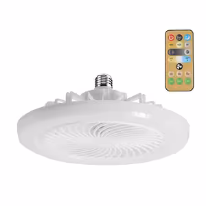 White Ceiling Fan with Remote and Dimmable LED Light – Indoor & Patio