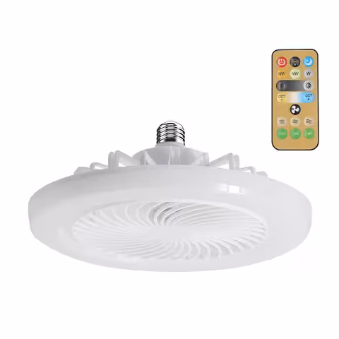 White Ceiling Fan with Remote and Dimmable LED Light – Indoor & Patio
