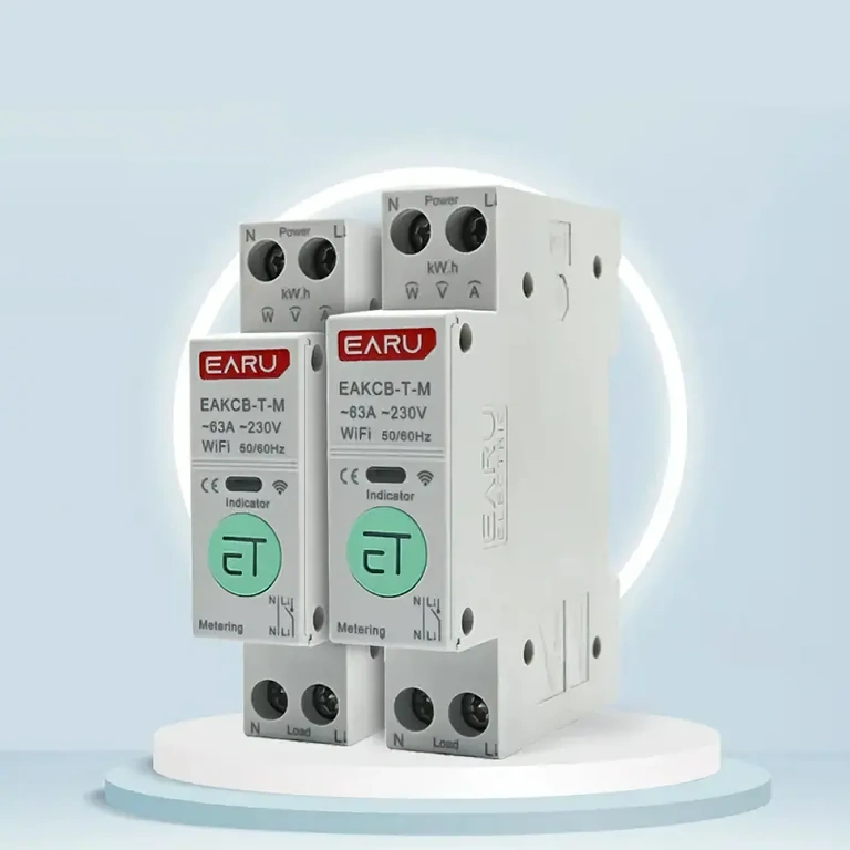 Two smart electric meters in one system, with WiFi and advanced protection