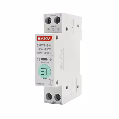 Single-Phase WiFi Electric Meter with Surge Protection and Consumption Monitoring