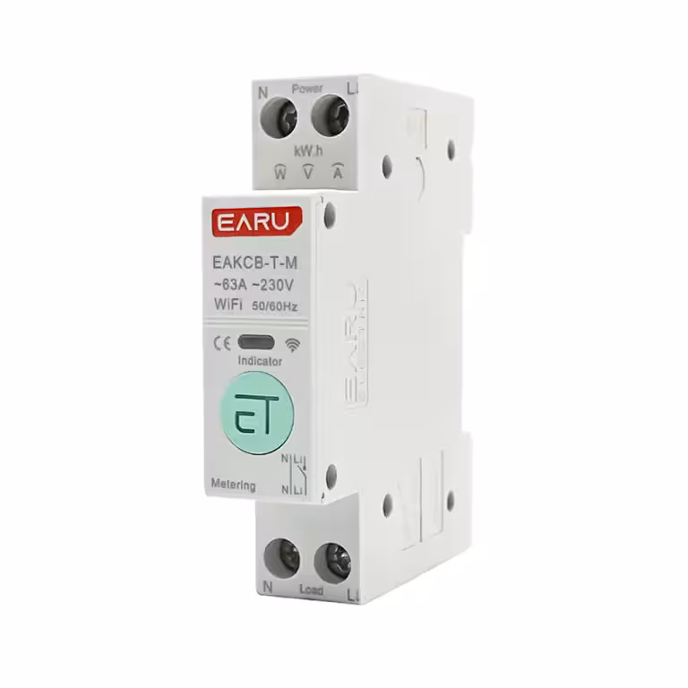Single-Phase WiFi Electric Meter with Surge Protection and Consumption Monitoring