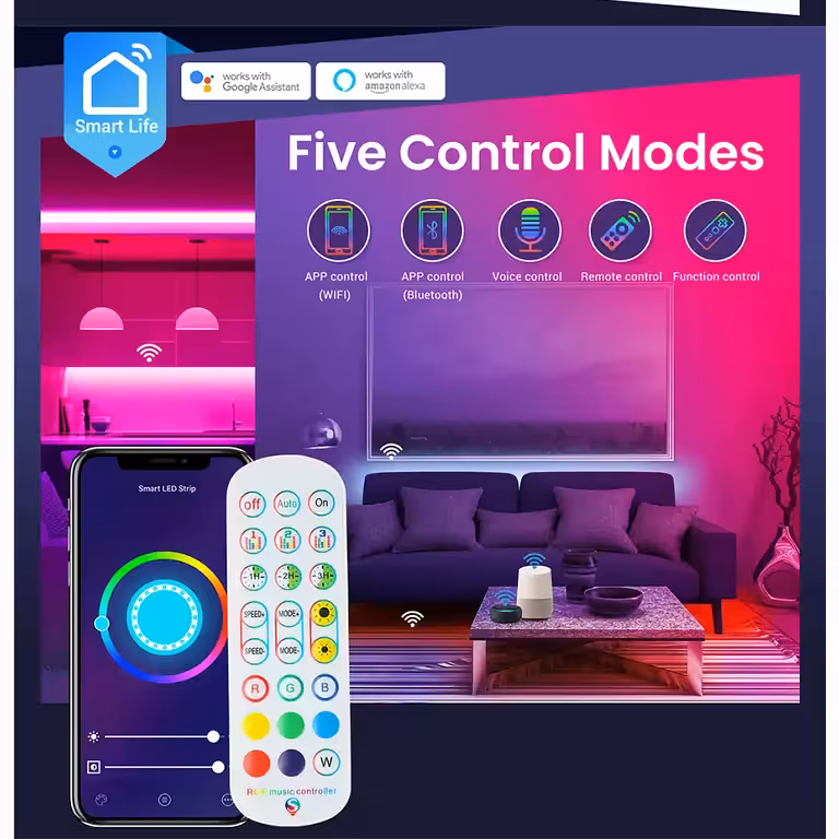 Device with 2.4GHz WiFi connection for easy control