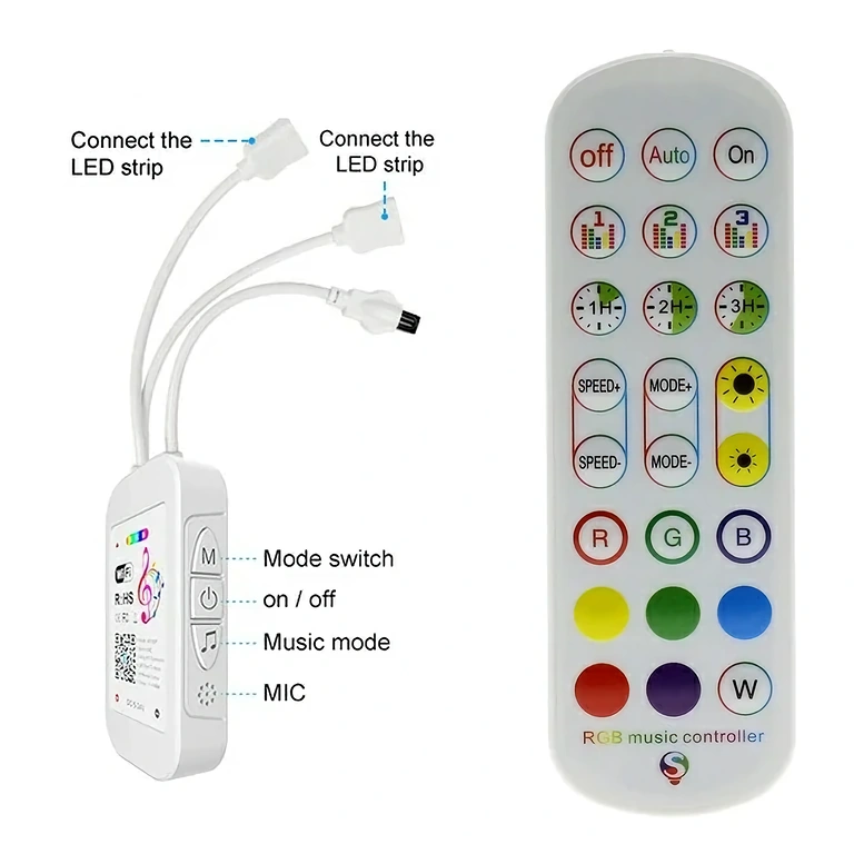 Smart remote for quick RGB LED strip control