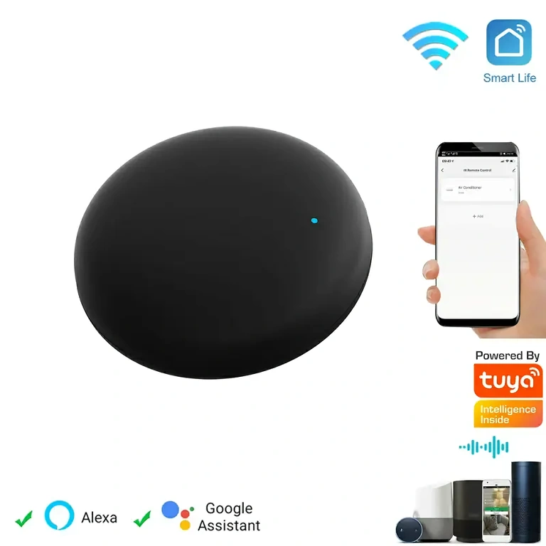Infrared WiFi Remote Tuya Universal IR remote connected via WiFi, compatible with multiple devices