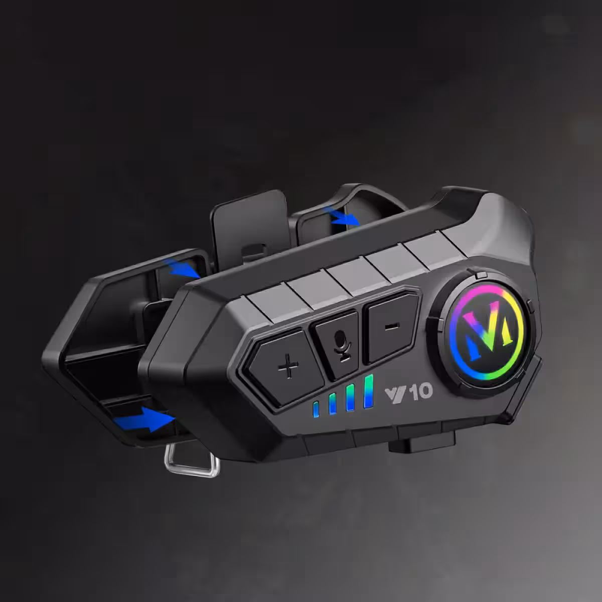 Motorcycle helmet with Bluetooth 5.3 and 40mm graphene diaphragm