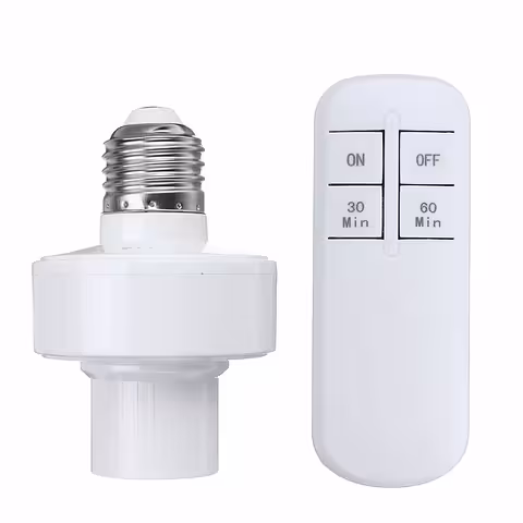 E27 Socket with Wireless Remote and Timer