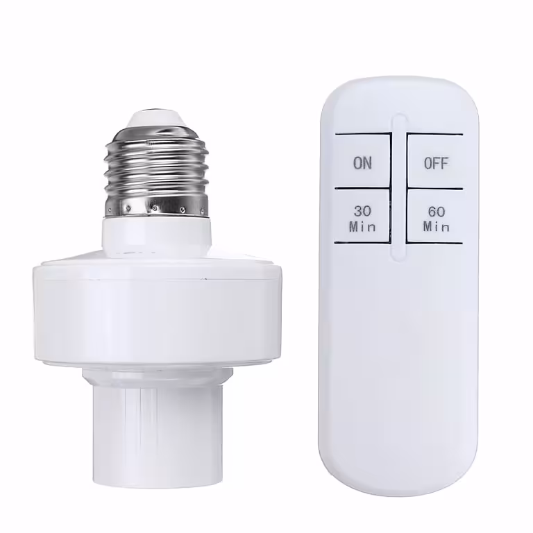 E27 Socket with Wireless Remote and Timer