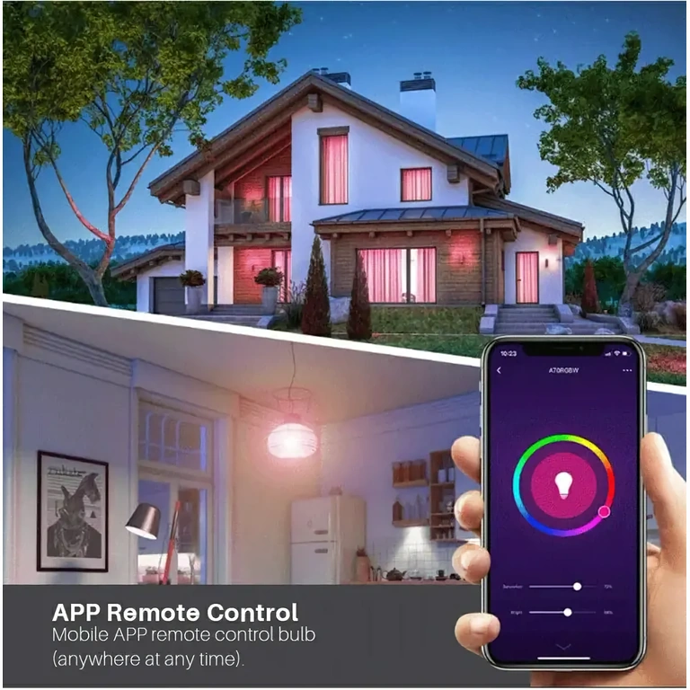 RGB Smart LED Bulb for Home Lighting Smart RGB LED bulb for ambiance and energy saving