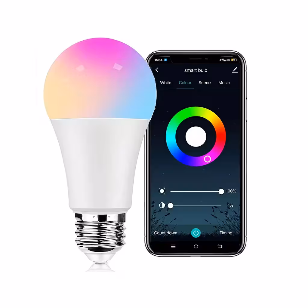 Tuya Smart RGB LED Bulb – Multicolor, Phone Control