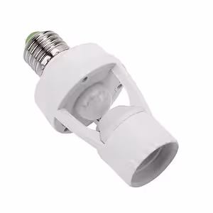 E27 socket with PIR sensor for motion and ambient light detection