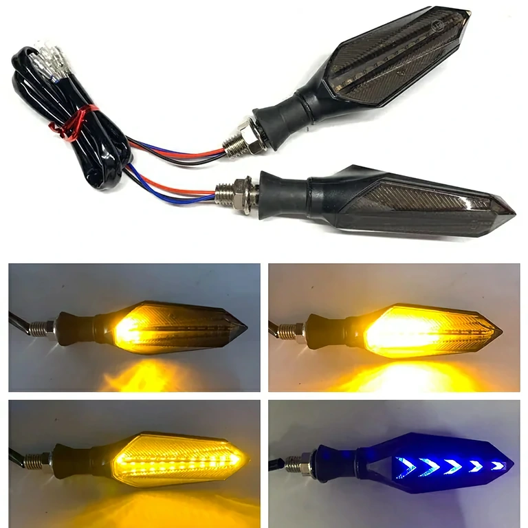 Indicators with moving light for electric scooters