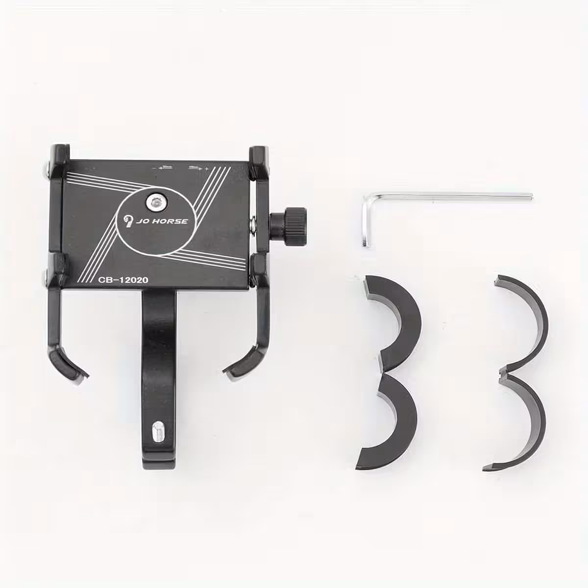 Shock-absorbing phone mount for electric scooters and bicycles