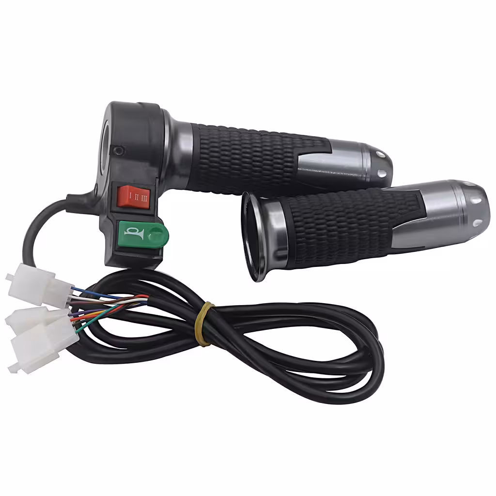 Electric Scooter and E-Bike Throttle 12V-72V with Horn Button and Speed Levels