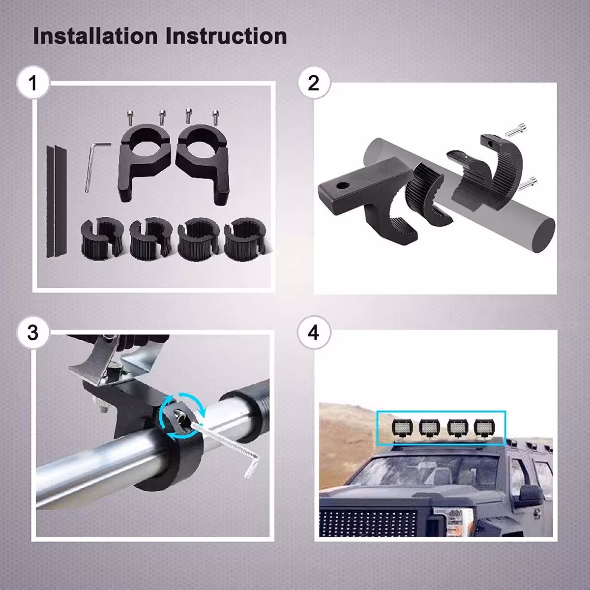 Aluminum mount for bicycle LED projectors