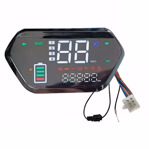 Digital LCD Dashboard Display for Scooter, Bike, E-Scooter, Harley, and CityCoco – Compatible 48V, 60V, 72V