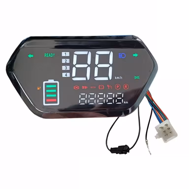 Digital LCD Dashboard Display for Scooter, Bike, E-Scooter, Harley, and CityCoco – Compatible 48V, 60V, 72V