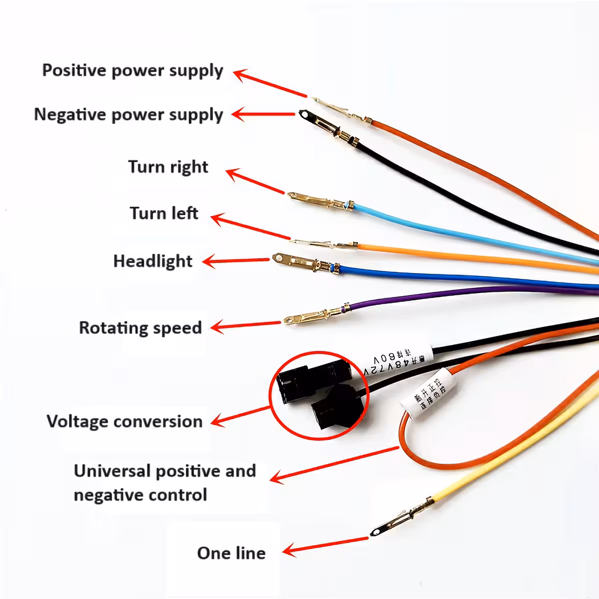 Connectors and wires for installing the display on scooter