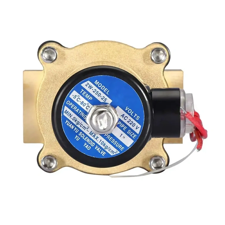 Electromagnetic solenoid valve powered at 220V AC