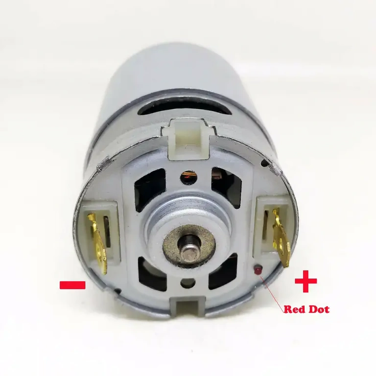 DC RS-550 motor with detailed technical specifications
