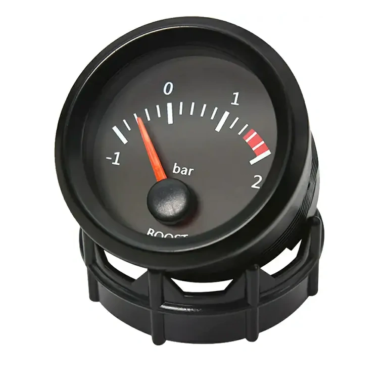 Boost pressure indicator for turbo engines, range -1 to 2 bar