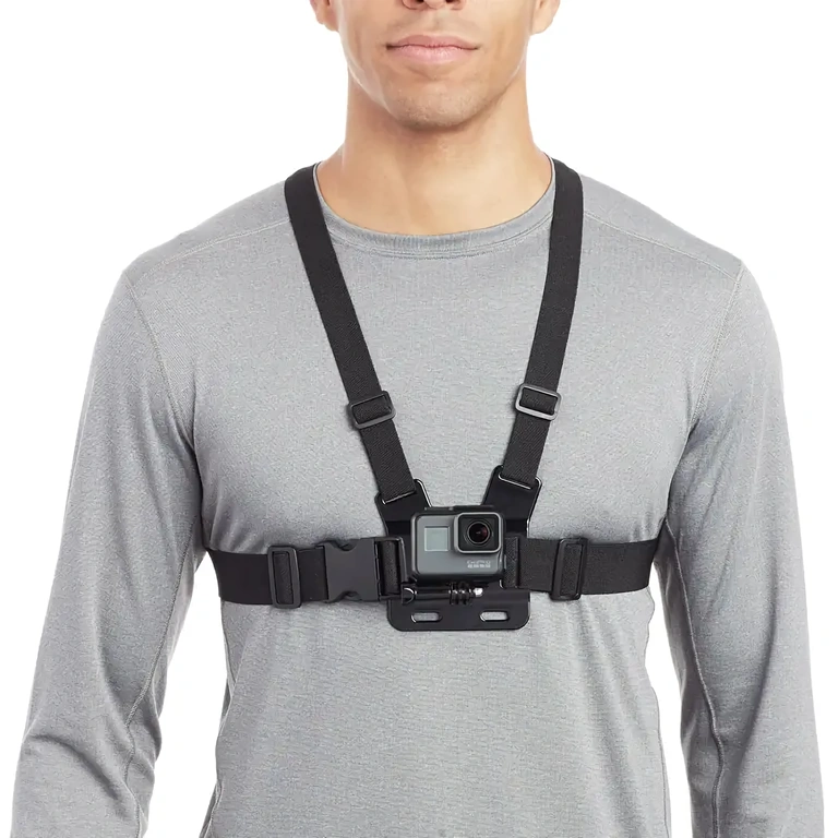 Adjustable Chest Harness Mount for Camera Comfortable and adjustable chest mount for video cameras